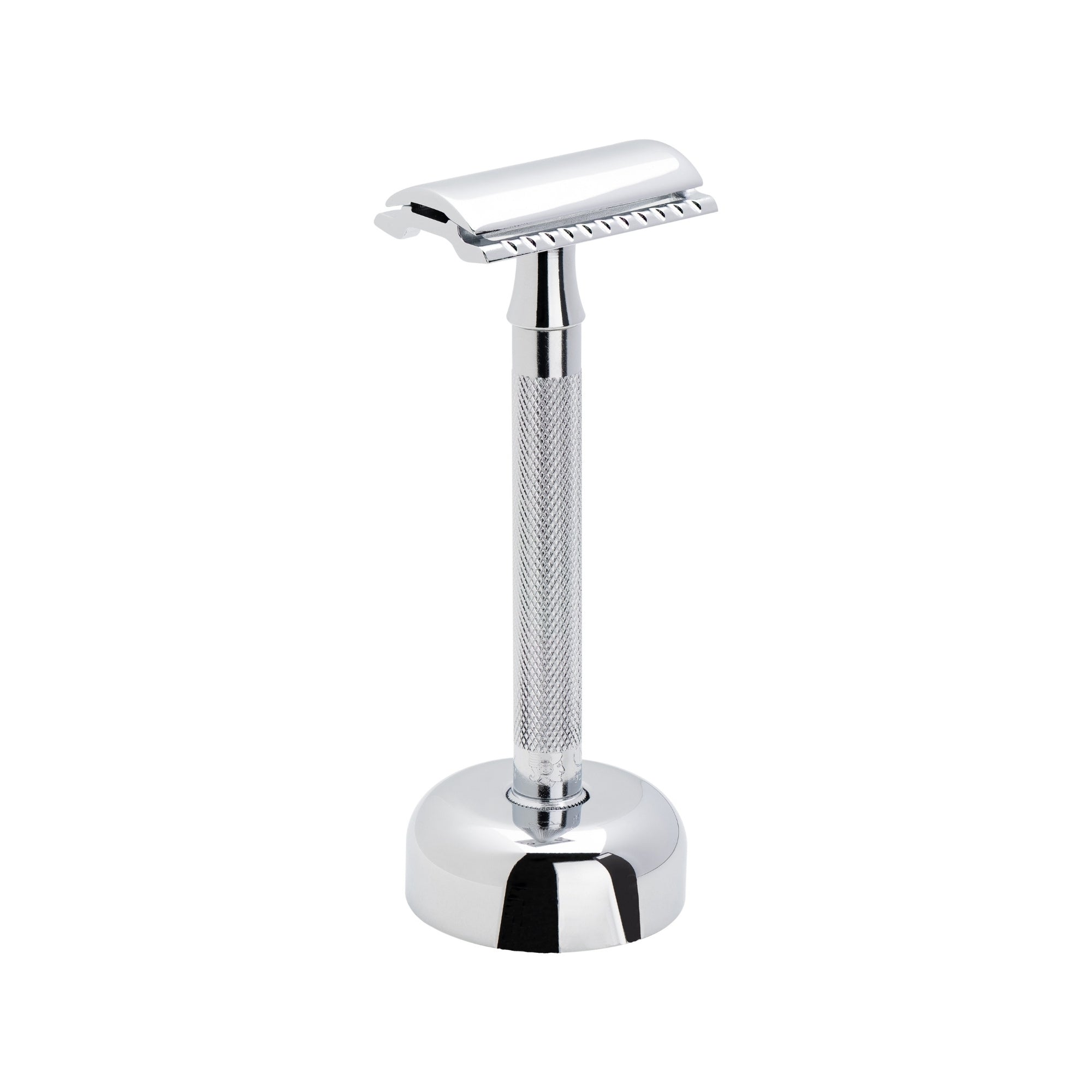 Merkur Razor Set 2-pieces ( Razor 23 001, and Stand 4005 001), Bright Chrome, MK-2381001